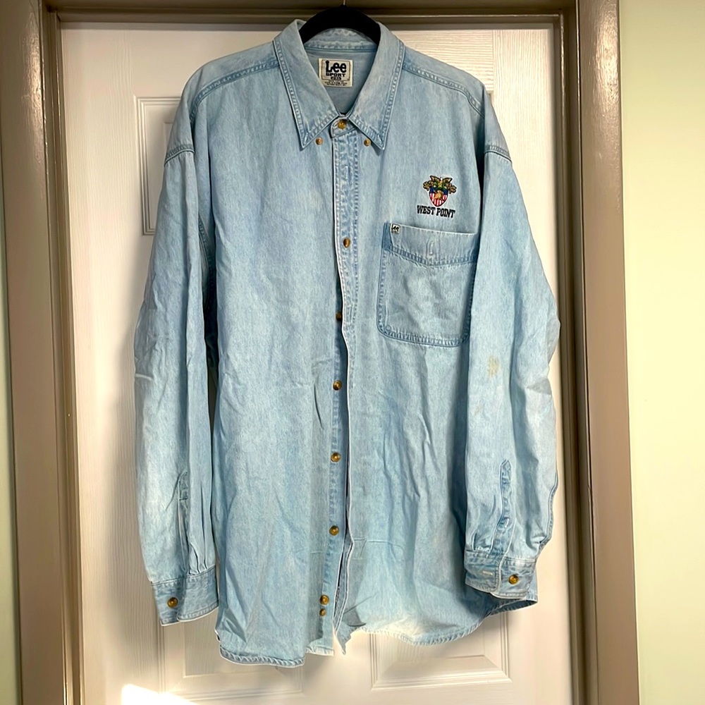 Vintage West Point Denim Button Down Denim Shirt